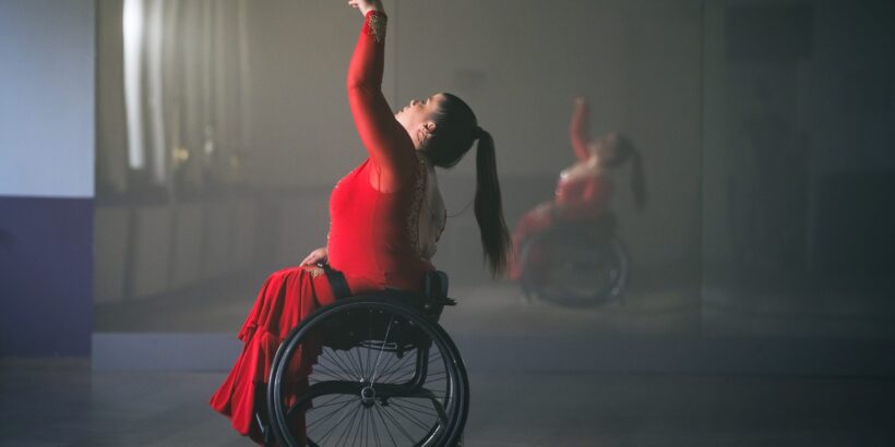 Female,Wheelchair,Dancer,Performing,Beautiful,Elegant,Choreography,At,A,Dance Female,Wheelchair,Dancer,Performing,Beautiful,Elegant,Choreography,At,A,Dance